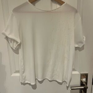 Zara Elegant White Short Sleeve Tee